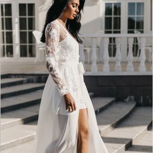 Le Rose Floor Length Bridal Robe